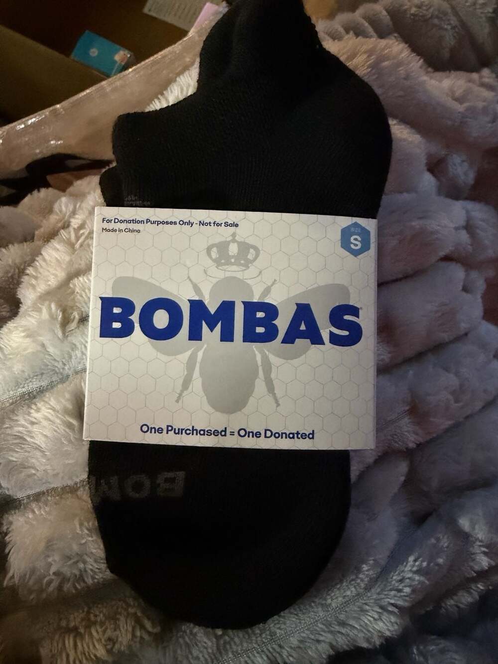 Bombas Black Ankle Socks Small